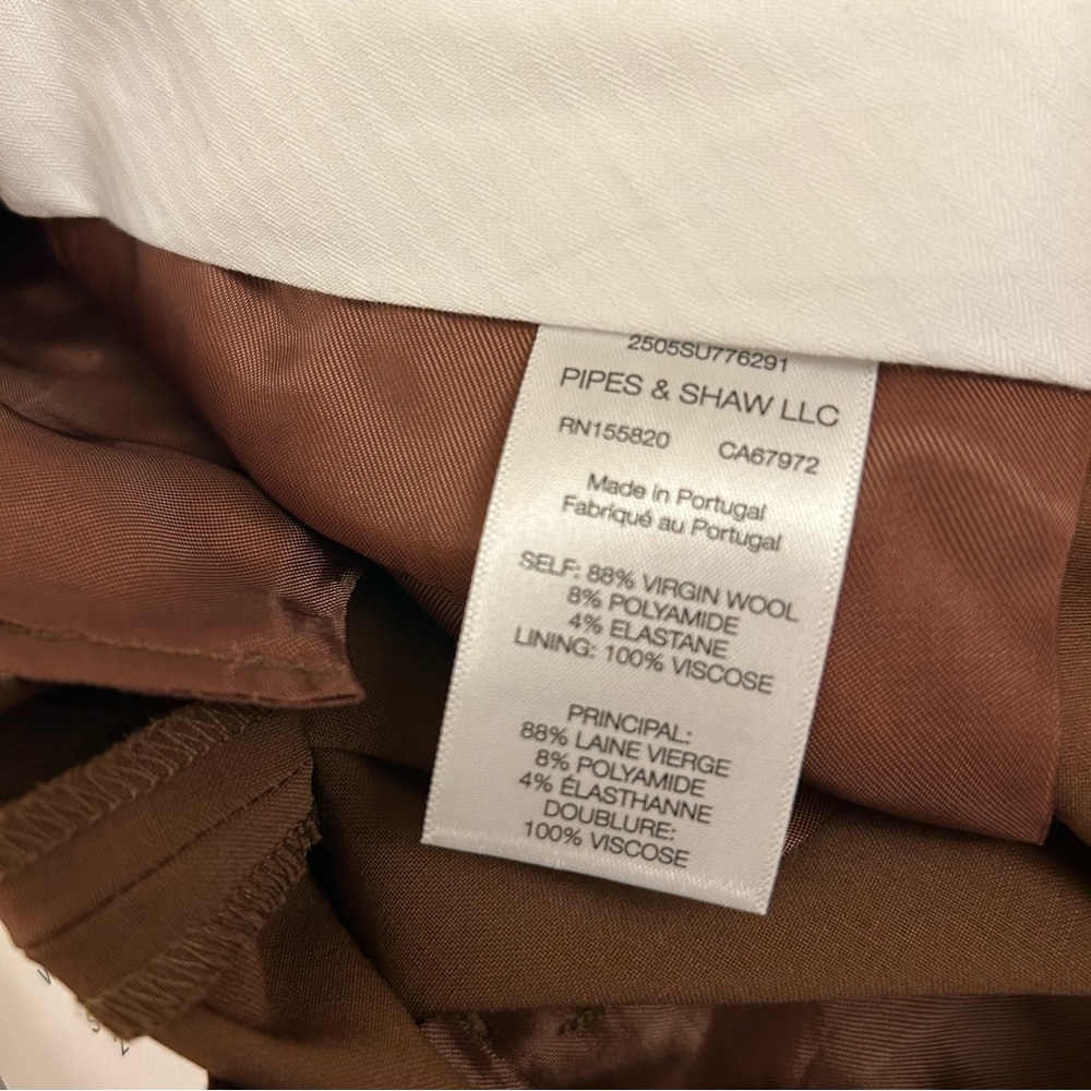 Veronica Beard Tonelli Wool Blend Pants in Whisky Size 2 - Picture 7 of 7